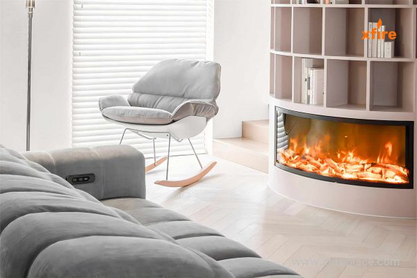 Electric Fireplace Bend Shape